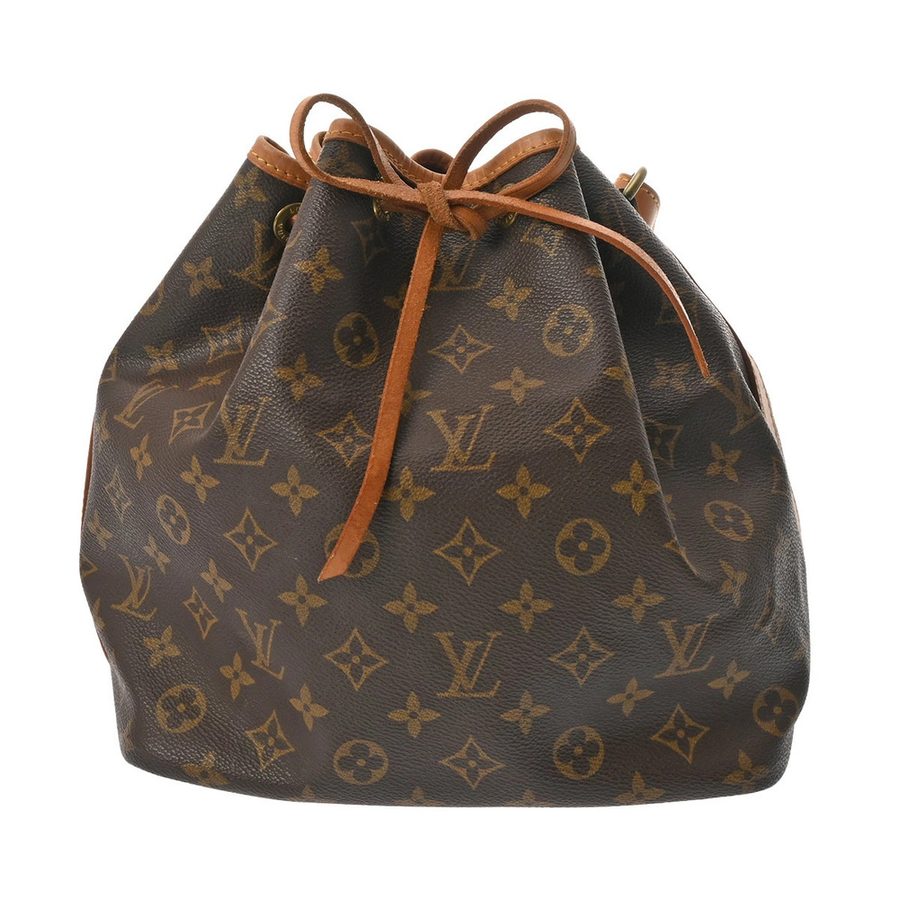 LOUIS VUITTON Monogram Noe Brown Canvas Shoulder Bag